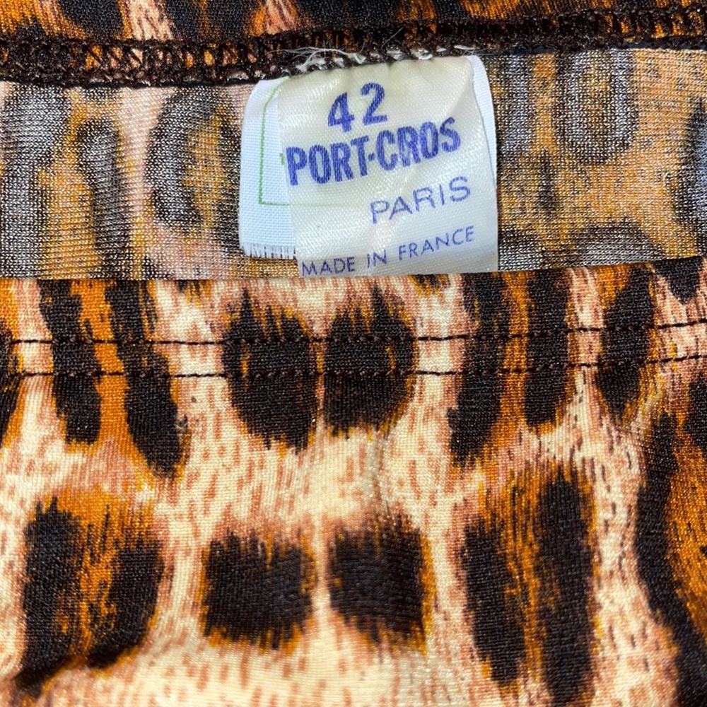 Vintage Rare Leopard Print String Bikini Port-Cro… - image 4